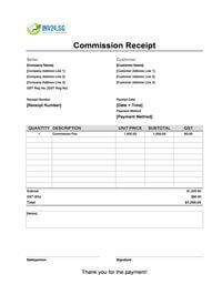 commission receipt template singapore