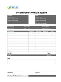 construction payment receipt template singapore