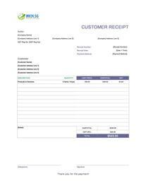 customer receipt template singapore