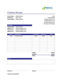 freelance receipt template singapore
