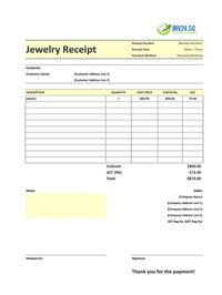 jewelry receipt template singapore
