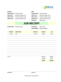 job receipt template singapore
