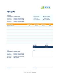 modern receipt template singapore
