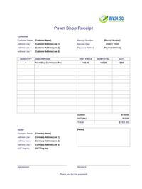 pawn shop receipt template singapore