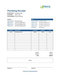 plumbing receipt template singapore