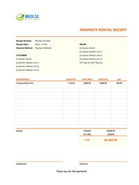 property rental receipt template singapore