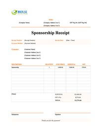 sponsorship receipt template singapore