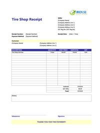 tire shop receipt template singapore
