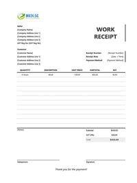work receipt template singapore
