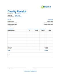charity receipt template south africa