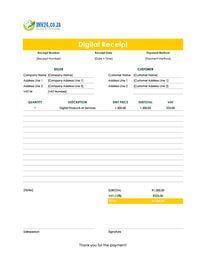 digital receipt template south africa