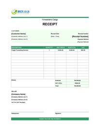 forwarders cargo receipt template south africa