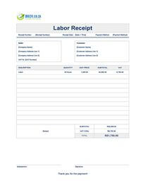 labor receipt template south africa
