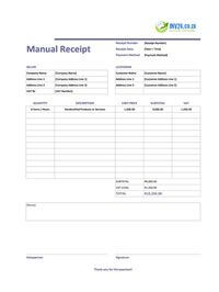 manual receipt template south africa