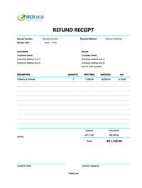 refund receipt template south africa
