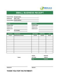 small business receipt template south africa
