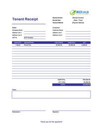 tenant receipt template south africa