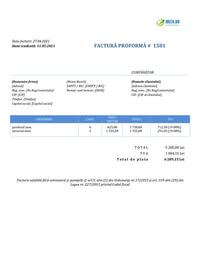 factură proforma model