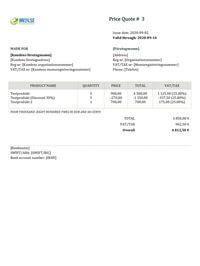 offertmall på engelska offertmall på engelska