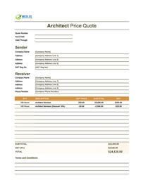 architect quote template singapore