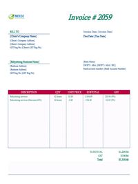 Babysitting invoice template singapore