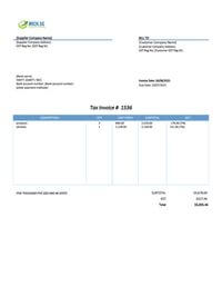 basic invoice template singapore