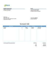 sales basic invoice template singapore