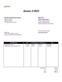 Bookkeeping invoice template singapore Bookkeeping invoice template singapore