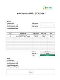 branding quote template singapore
