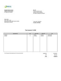 nanny business invoice template singapore