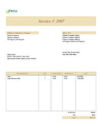 Cake invoice template singapore