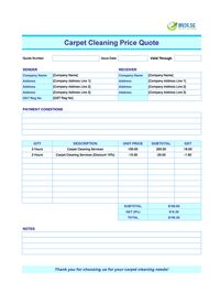 carpet cleaning quote template singapore