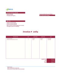Carrier invoice template singapore
