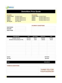 demolition quote template singapore