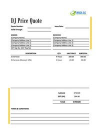 dj quote template singapore