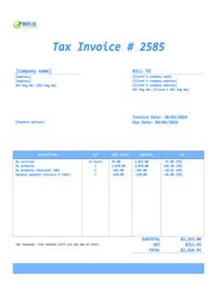 final invoice template Singapore