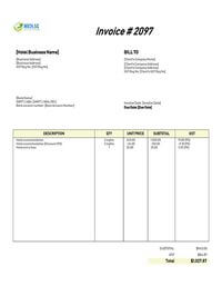 Hotel invoice template singapore