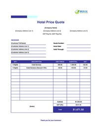 hotel quote template singapore