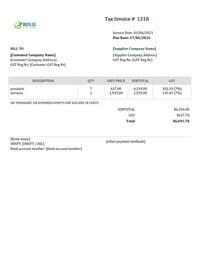 plumbing invoice template doc singapore