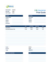 life insurance quote template singapore life insurance quote template singapore