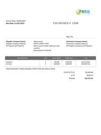 online invoice template singapore