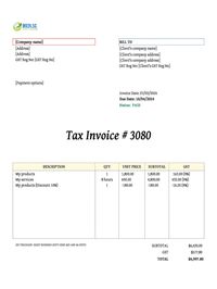paid invoice template Singapore