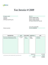 partial payment invoice template Singapore
