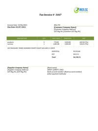 personal invoice template singapore