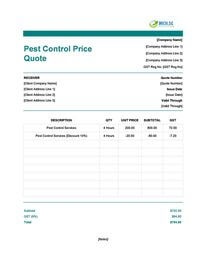 pest control quote template singapore