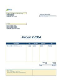 Property management invoice template singapore