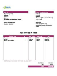 purchase invoice template Singapore