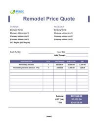 remodeling quote template singapore remodeling quote template singapore