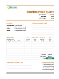 roofing quote template singapore