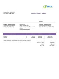 sales invoice template singapore